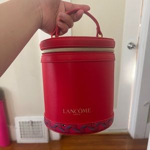 Lancome Red Vanity Case Circle Bag